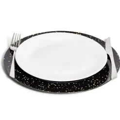 Gifi Sous assiette ronde noir et doré Ø33cm