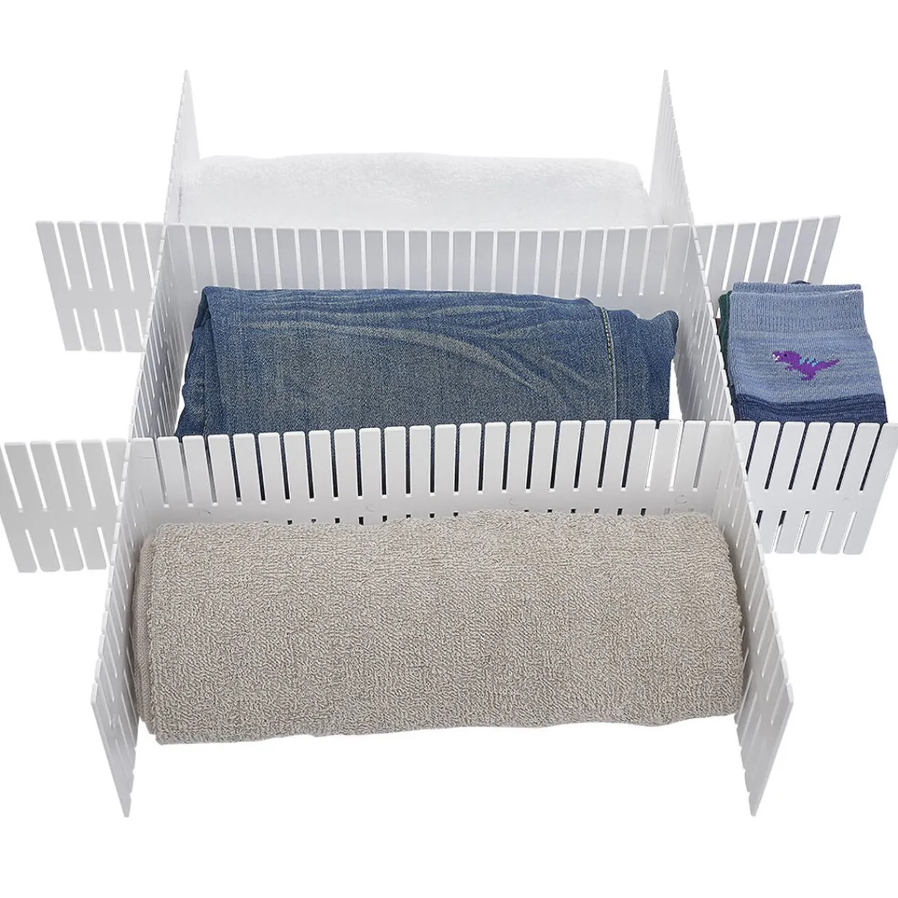 Gifi Rangement|Séparateur de tiroir plastique blanc modulable