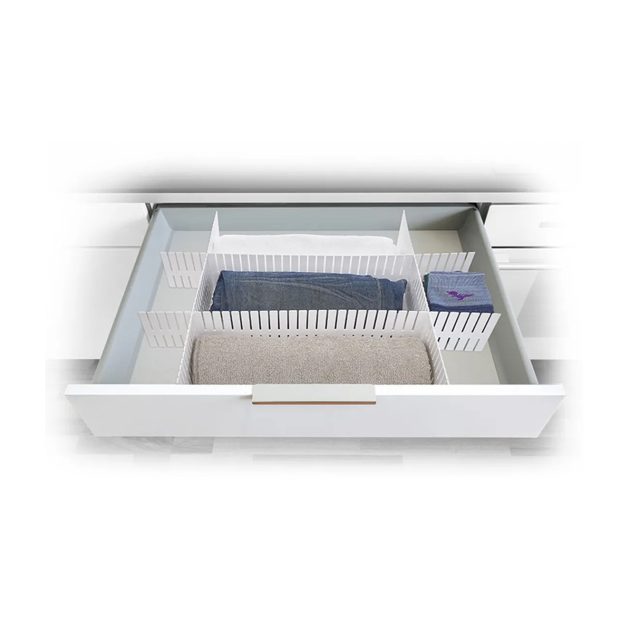 Gifi Rangement|Séparateur de tiroir plastique blanc modulable