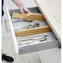 Gifi Séparateur extensible de tiroir bambou naturel x2