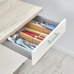 Gifi Séparateur extensible de tiroir bambou naturel x2