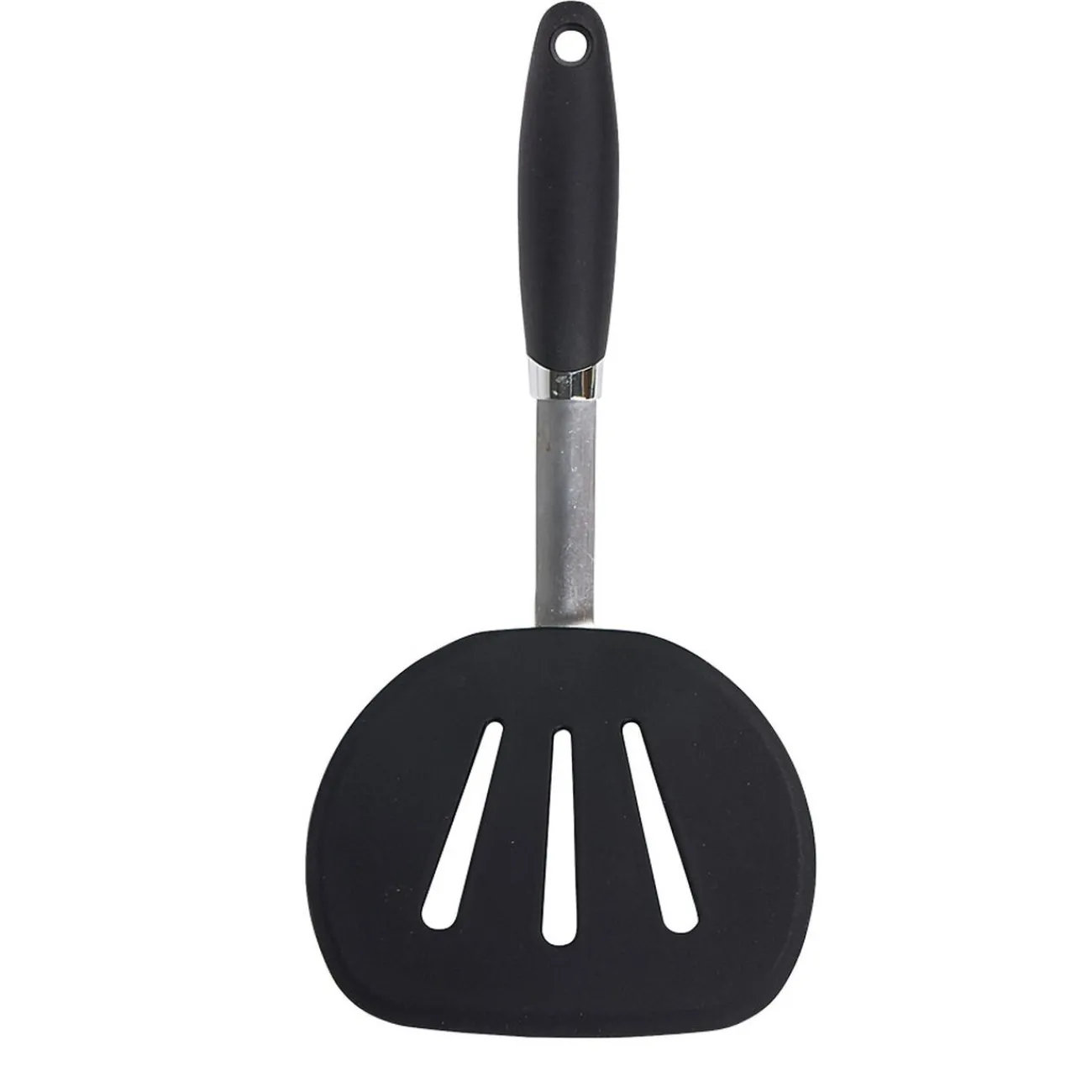Gifi Spatule ajourée en inox et silicone noir