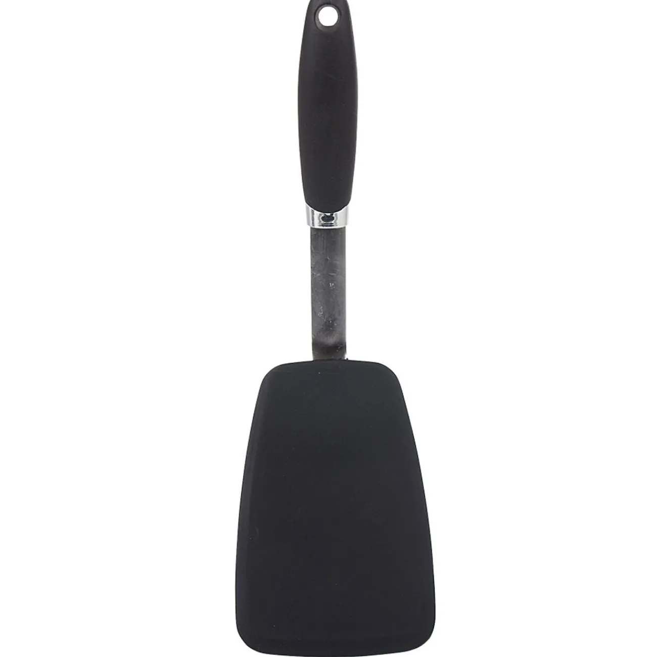 Gifi Spatule de cuisine en inox et silicone noir