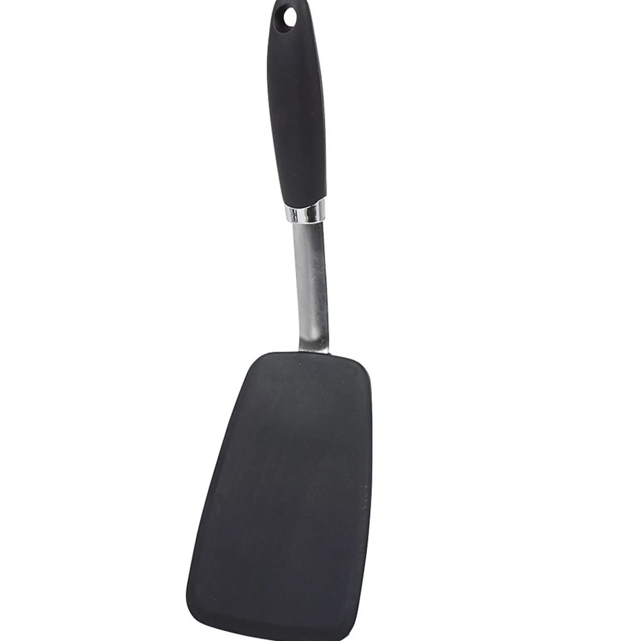 Gifi Spatule de cuisine en inox et silicone noir