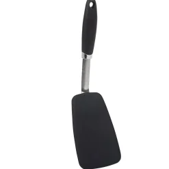 Gifi Spatule de cuisine en inox et silicone noir