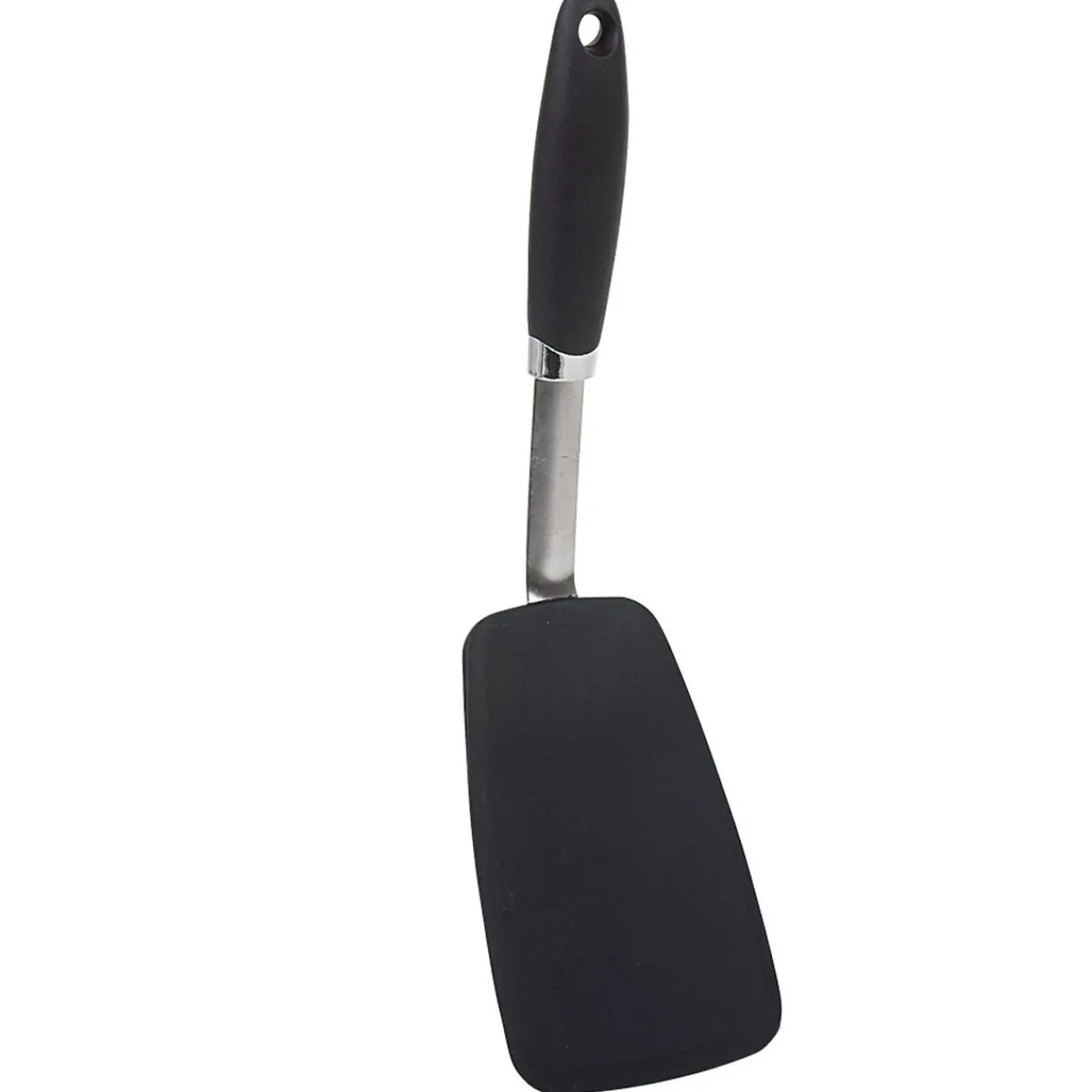 Gifi Spatule de cuisine en inox et silicone noir