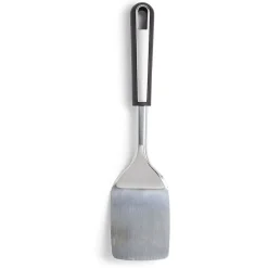 Gifi Spatule de cuisine en inox avec manche en plastique noir L.31cm