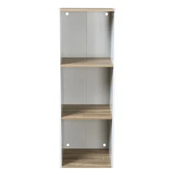 Gifi Rangement|Structure 3 casiers Box Cube blanc et naturel 35,2x30xH103,2cm