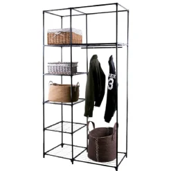 Gifi Rangement|Structure armoire dressing métal noir