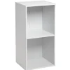 Gifi Rangement|Structure Box Cube 2 cases 35,2x30x69,2cm bois blanc