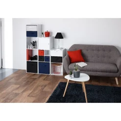 Gifi Rangement|Structure Box Cube 3 cases 35x30x103cm bois blanc