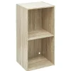 Gifi Rangement|Structure Box Cube 2 cases 35x30x70cm bois naturel