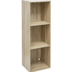 Gifi Rangement|Structure Box Cube 3 cases 35x30x105cm bois marron
