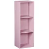 Gifi Rangement|Structure Box Cube 3 cases 35,2x30x103,2cm bois rose
