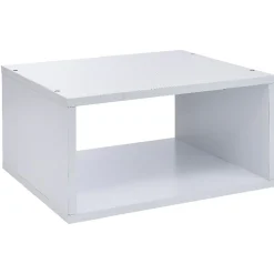 Gifi Rangement|Structure Box Cube demi cube 35x30x17cm métal blanc