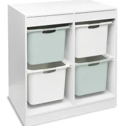 Gifi Rangement|Structure de rangement carrée pour 4 bacs coulissants