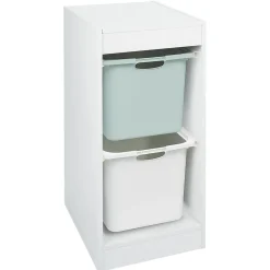 Gifi Rangement|Structure pour 2 bacs de rangement coulissants 44x32,9xH68,3cm