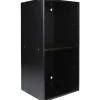 Gifi Rangement|Structure étagère 2 cases bois noir