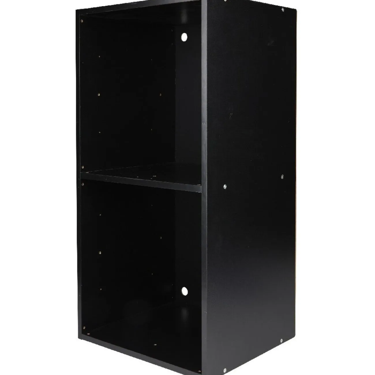 Gifi Rangement|Structure étagère 2 cases bois noir