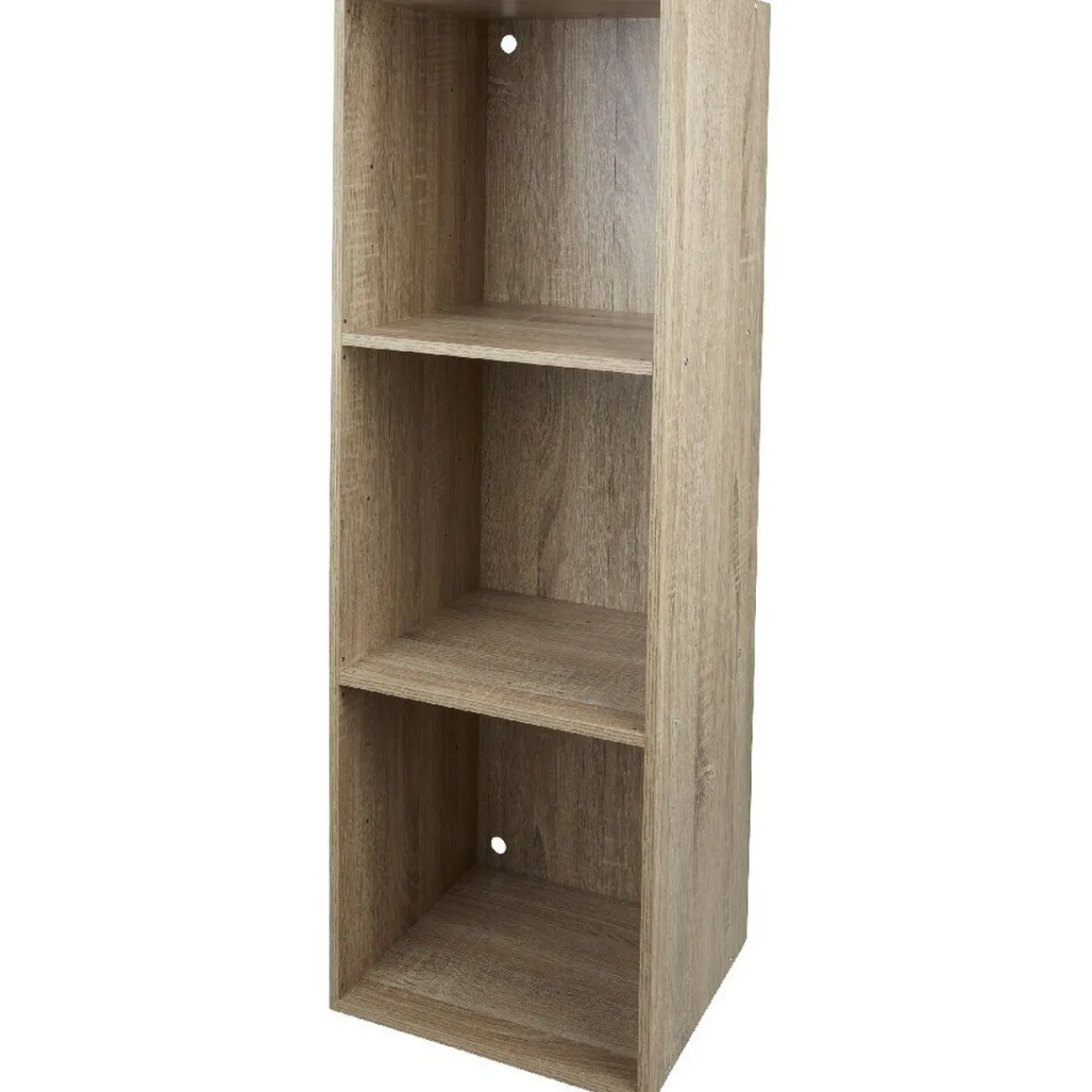 Gifi Rangement|Structure étagère 3 cases bois clair