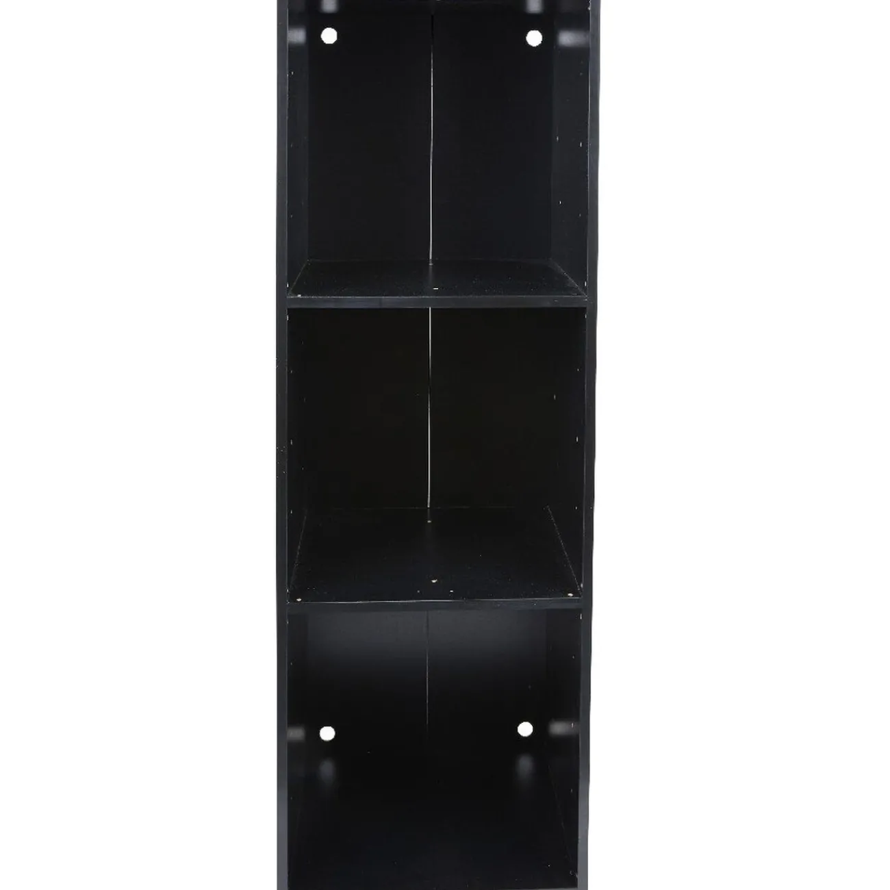 Gifi Rangement|Structure étagère 3 cases bois noir