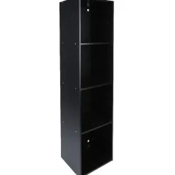 Gifi Rangement|Structure étagère 4 cases bois noir