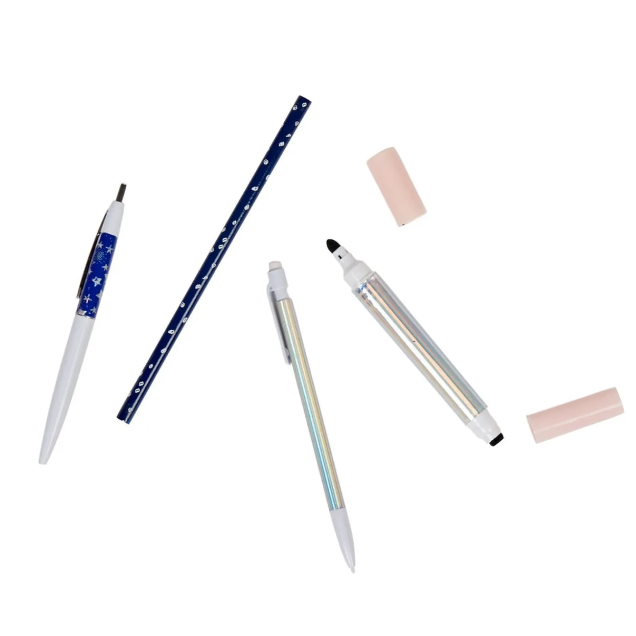Gifi Beauté^Stylo déco banquise blanc et bleu x4