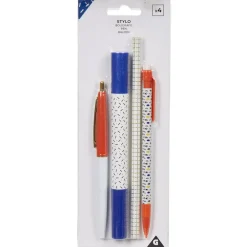 Gifi Beauté^Stylo moucheté gamme Yes blanc rouge bleu x4