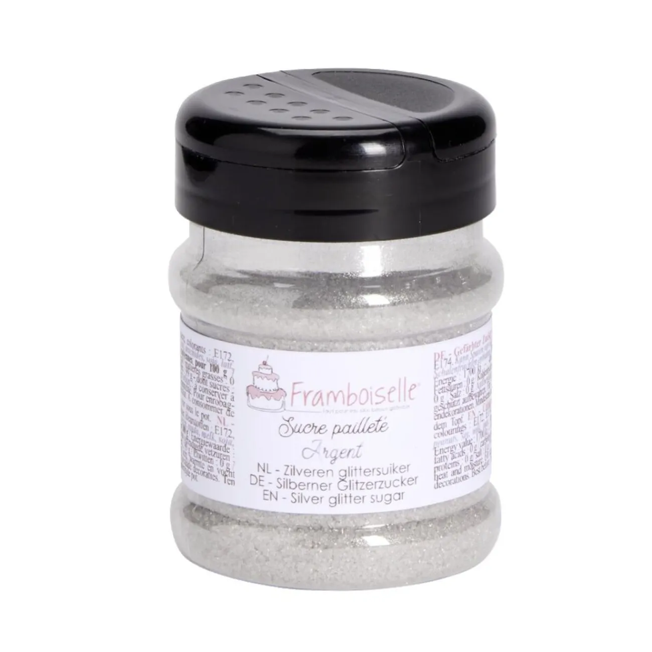 Gifi Sucre pailleté argenté Framboiselle 160gr