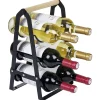 Gifi Support 6 bouteilles bois et métal noir