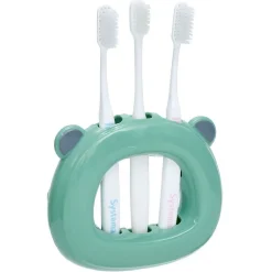 Gifi Aménagement Salle De Bain^Support 3 brosses à dents enfant vert