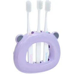 Gifi Aménagement Salle De Bain^Support 3 brosses à dents enfant violet