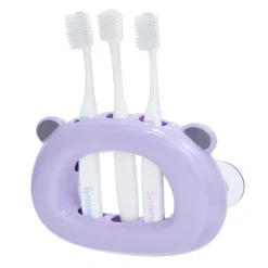 Gifi Aménagement Salle De Bain^Support 3 brosses à dents enfant violet