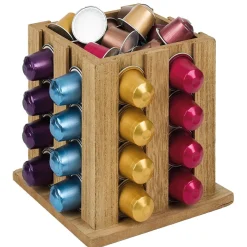 Gifi Support à capsules en bois 16x16x16cm