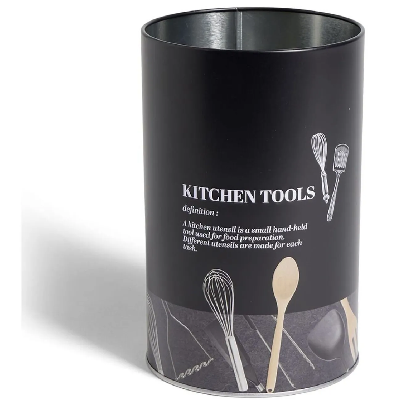 Gifi Support à ustensiles en métal noir design Kitchen tools Ø11xH17,4cm