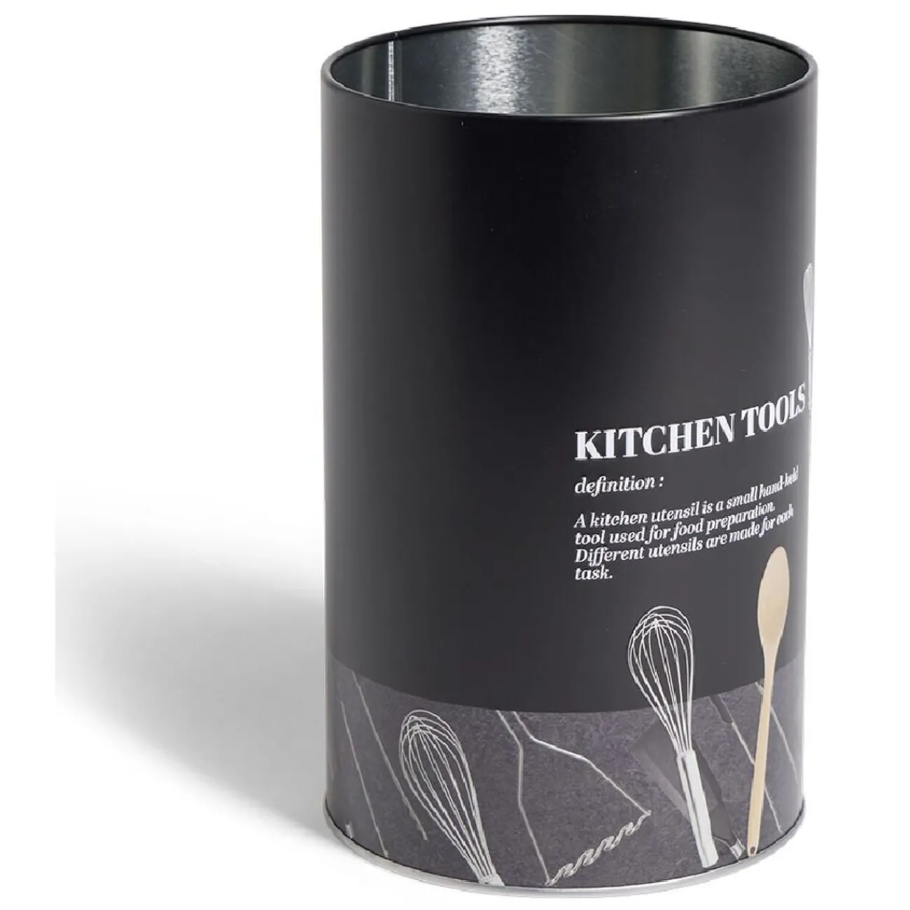 Gifi Support à ustensiles en métal noir design Kitchen tools Ø11xH17,4cm