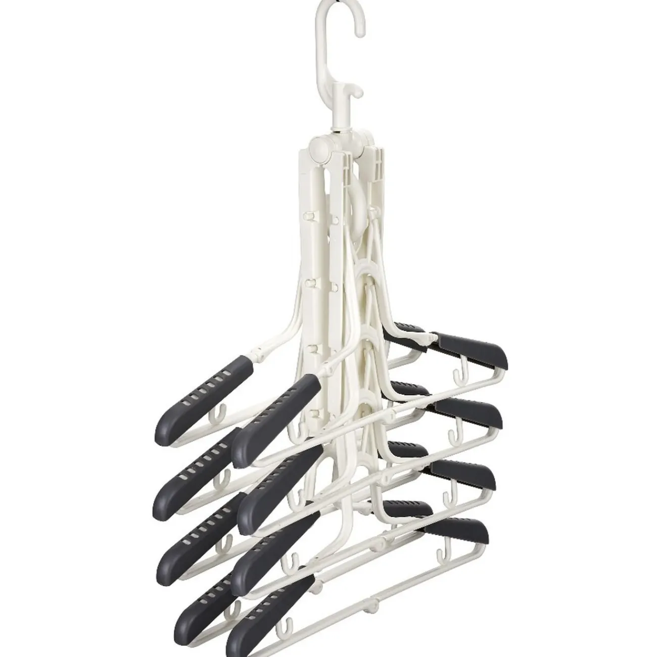 Gifi Rangement|Support malin 8 cintres en 1 pour penderie blanc