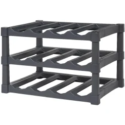 Gifi Support pour 12 bouteilles en plastique noir