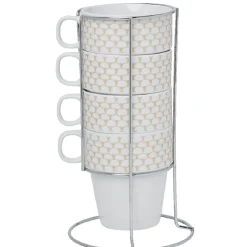 Gifi Support tasse avec 4 tasses empilables