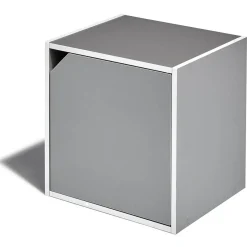Gifi Rangement|Table de chevet Kobe gris clair 1 porte