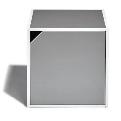 Gifi Rangement|Table de chevet Kobe gris clair 1 porte