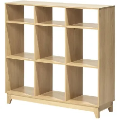 Gifi Rangement|Étagère 9 compartiment bois Dimensions: 102x29,7h96 coul nat
