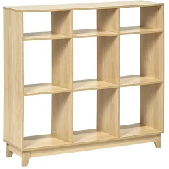Gifi Rangement|Étagère 9 compartiment bois Dimensions: 102x29,7h96 coul nat