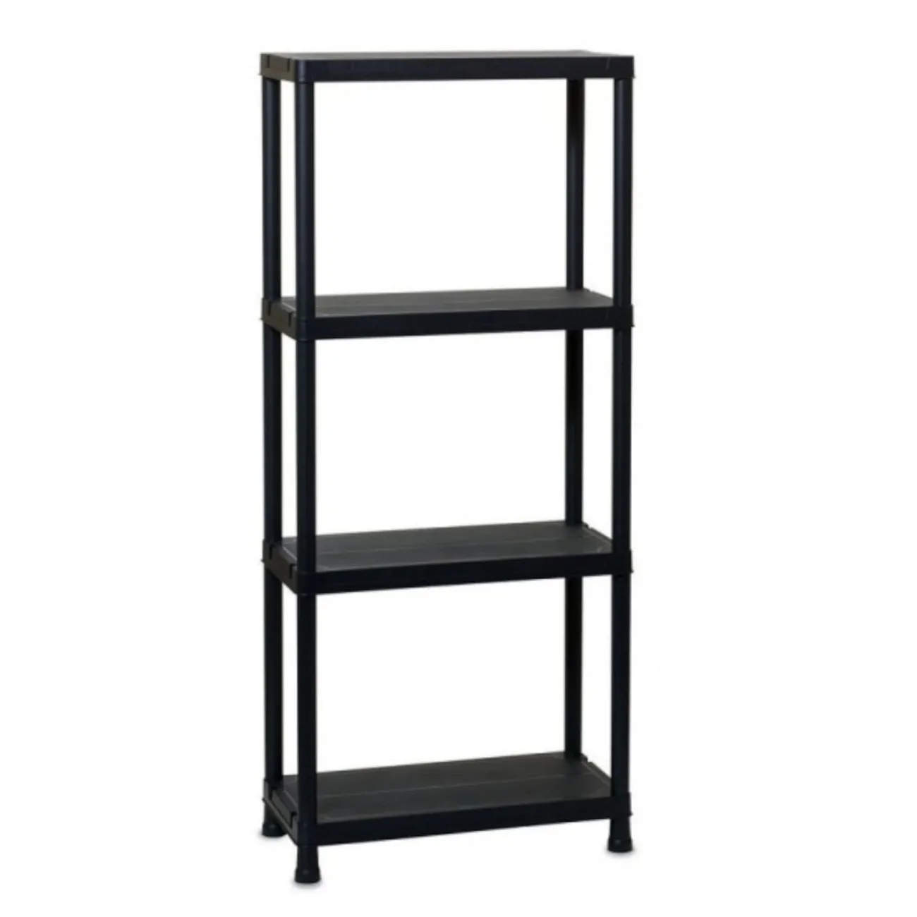 Gifi Rangement|Étagère 4 niveaux ajourés noire