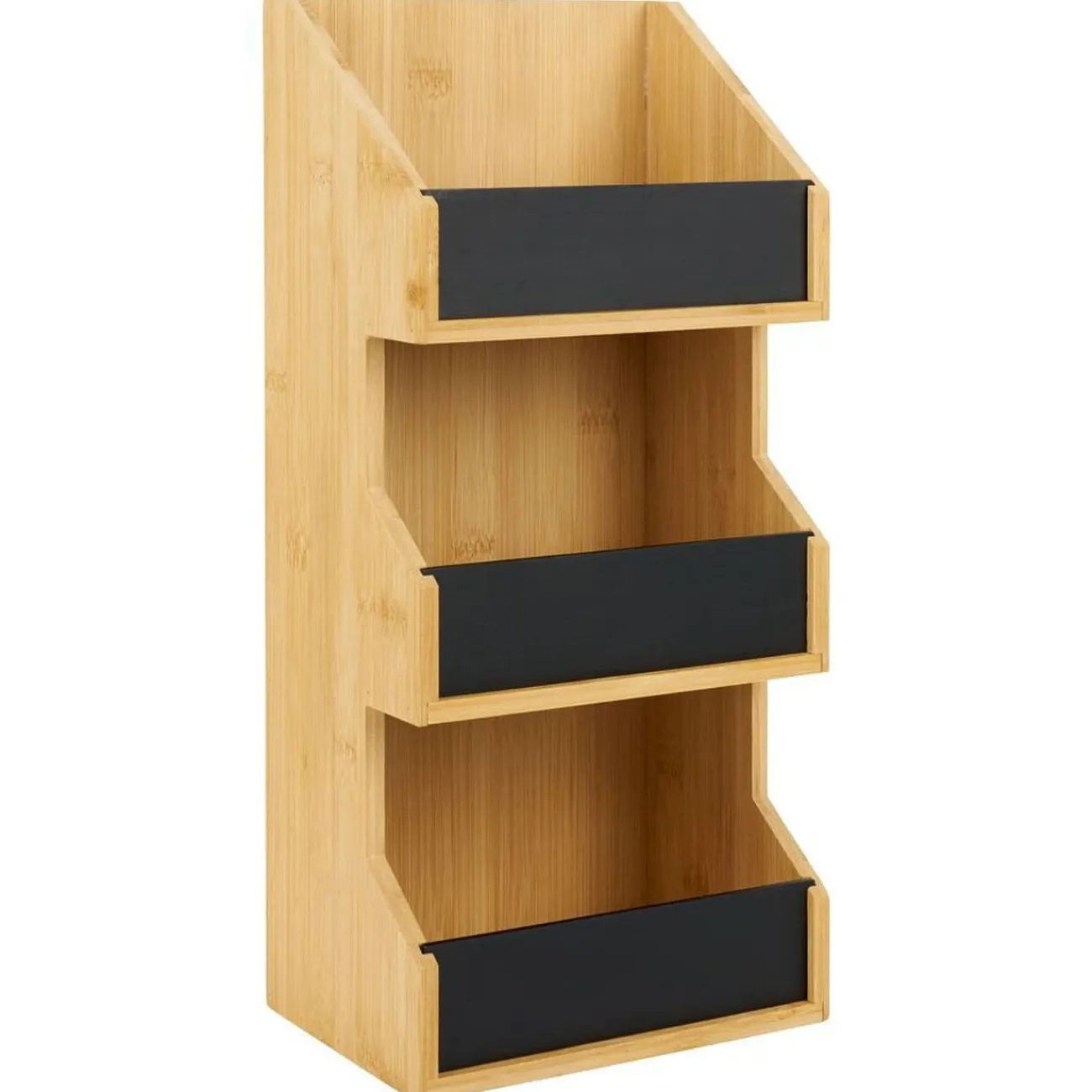 Gifi Étagère 3 niveaux bambou naturel 40x18xH13cm