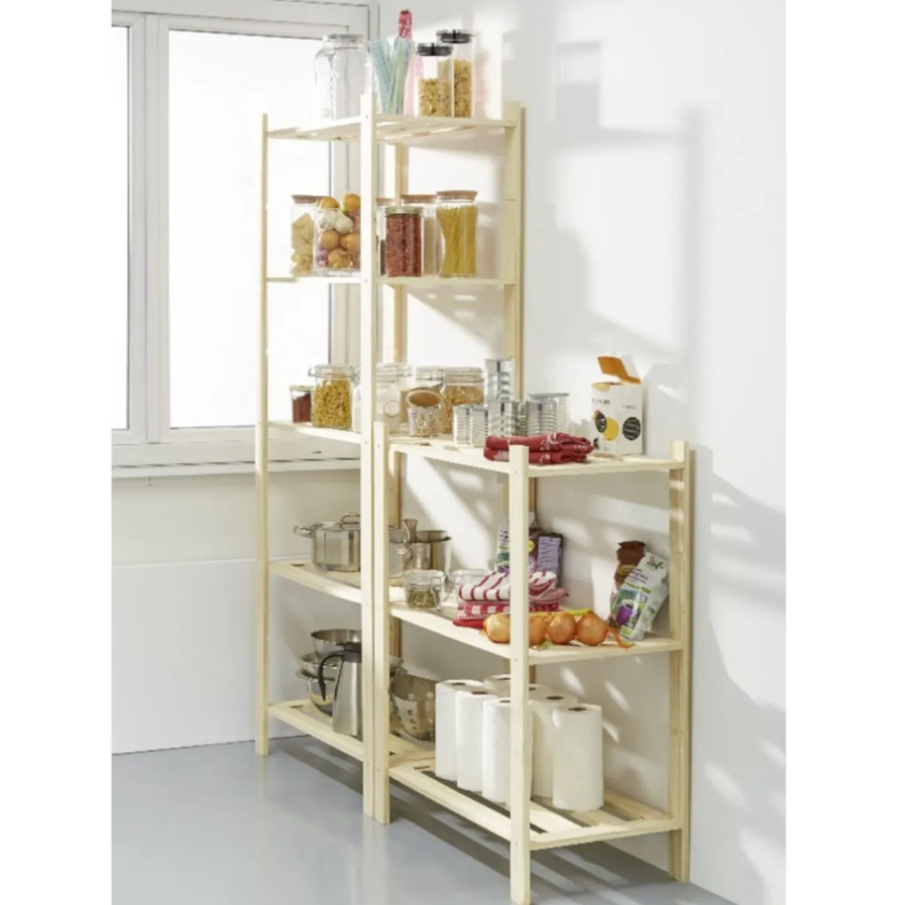 Gifi Rangement|Étagère 3 niveaux en Pin massif