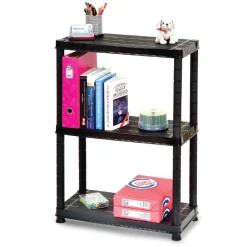 Gifi Rangement|Étagère 3 niveaux plastique noir