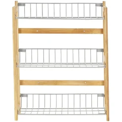 Gifi Étagère à épices en bambou 3 niveaux