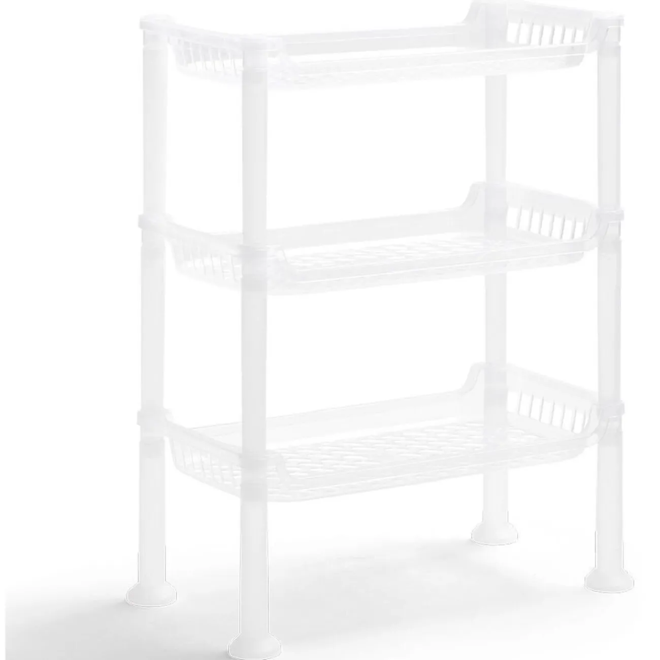 Gifi Étagère à poser 3 niveaux plastique transparent 32,5x18xH.33,5cm