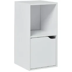 Gifi Rangement|Étagère Adam en bois blanc 2 niches